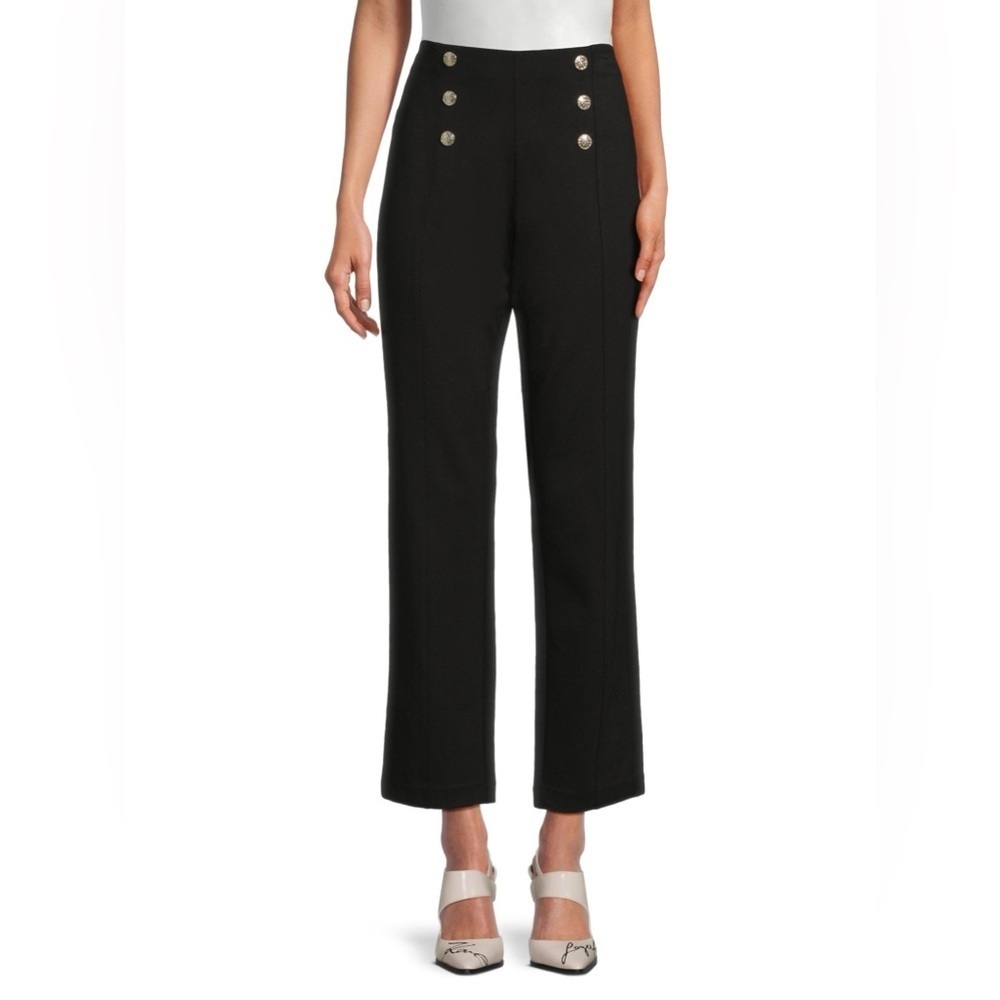 KARL LAGERFELD PARIS
Crystal Button Ponte Pants